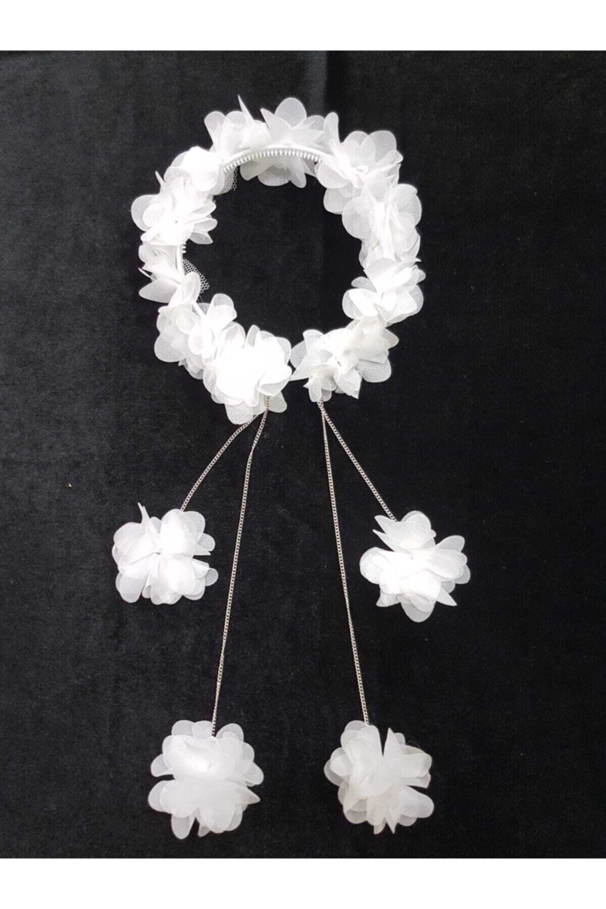 Sarkan Küpeli Lohusa Tacı Gelin Tacı Kına Tacı Ekru