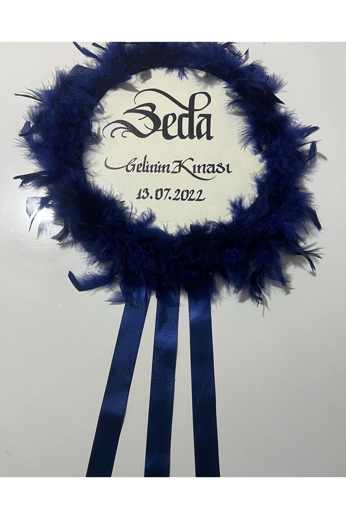 Isme Özel Otriş Süslü Deri Tef Kına Gecesi Gelin Tefi 30cm Vurmalı Çalgı Müzik Aleti