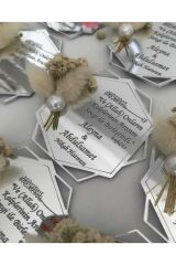 Söz Nişan Nikah Hatırası Süslü Sekizgen Model Pleksili Magnet 15 Adet