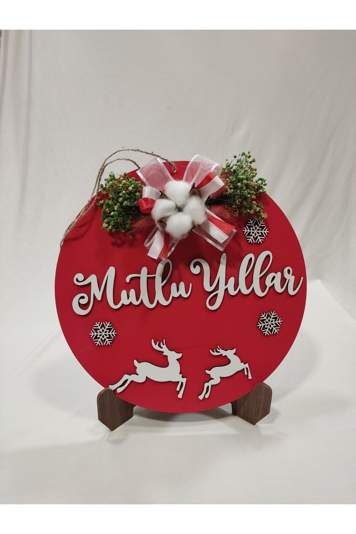 Yılbaşına Özel Hediyelik Kapı Süsü Kapı Aksesuarı Mutlu Yıllar Kapı Süsü