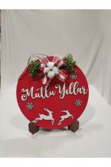 Yılbaşına Özel Hediyelik Kapı Süsü Kapı Aksesuarı Mutlu Yıllar Kapı Süsü