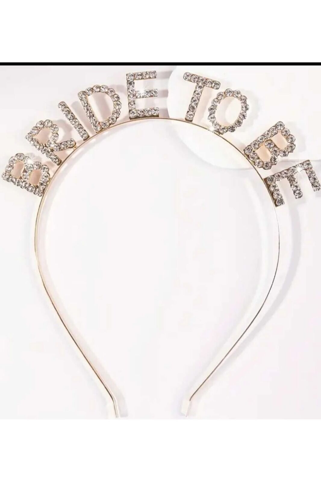 Bride To Be Yazılı Metal Taç  Bekarlığa Veda Partisi Konsepti Kaliteli Taç Gold