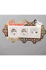 3lü Priz Kenarı Süsü 5 Adet Duvar Süsü Duvar Dekoru Standart Priz Çerçevesi
