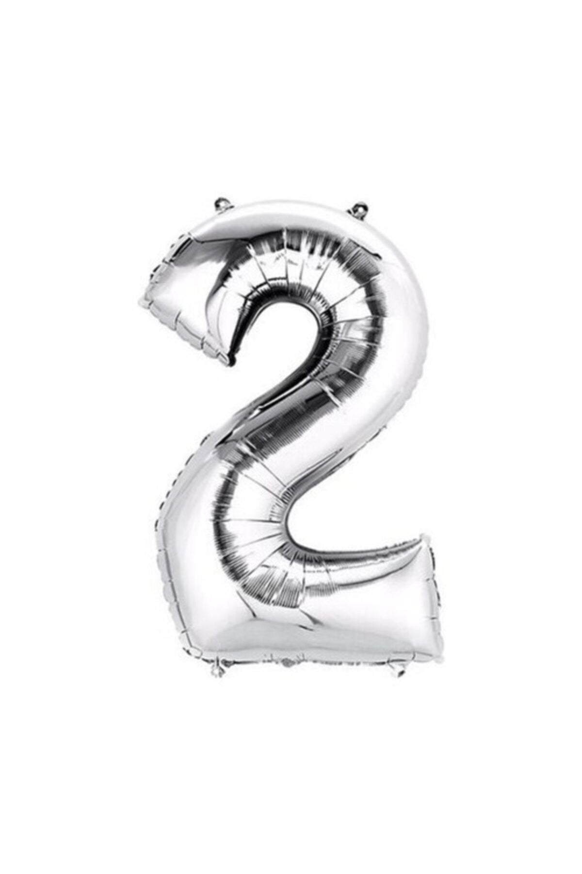 Balon Folyo Rakam 40'' 100 Cm Rakam 4 Gümüş Beyaz