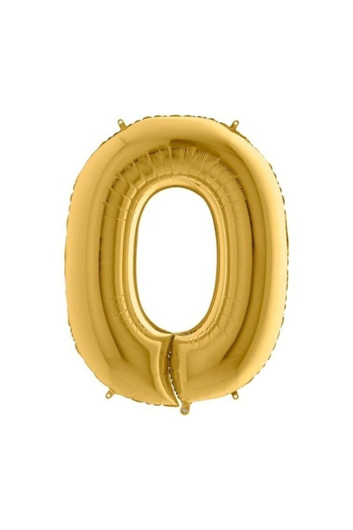 Balon Folyo Rakam 40'' 100 Cm Rakam 4 Gümüş Turuncu
