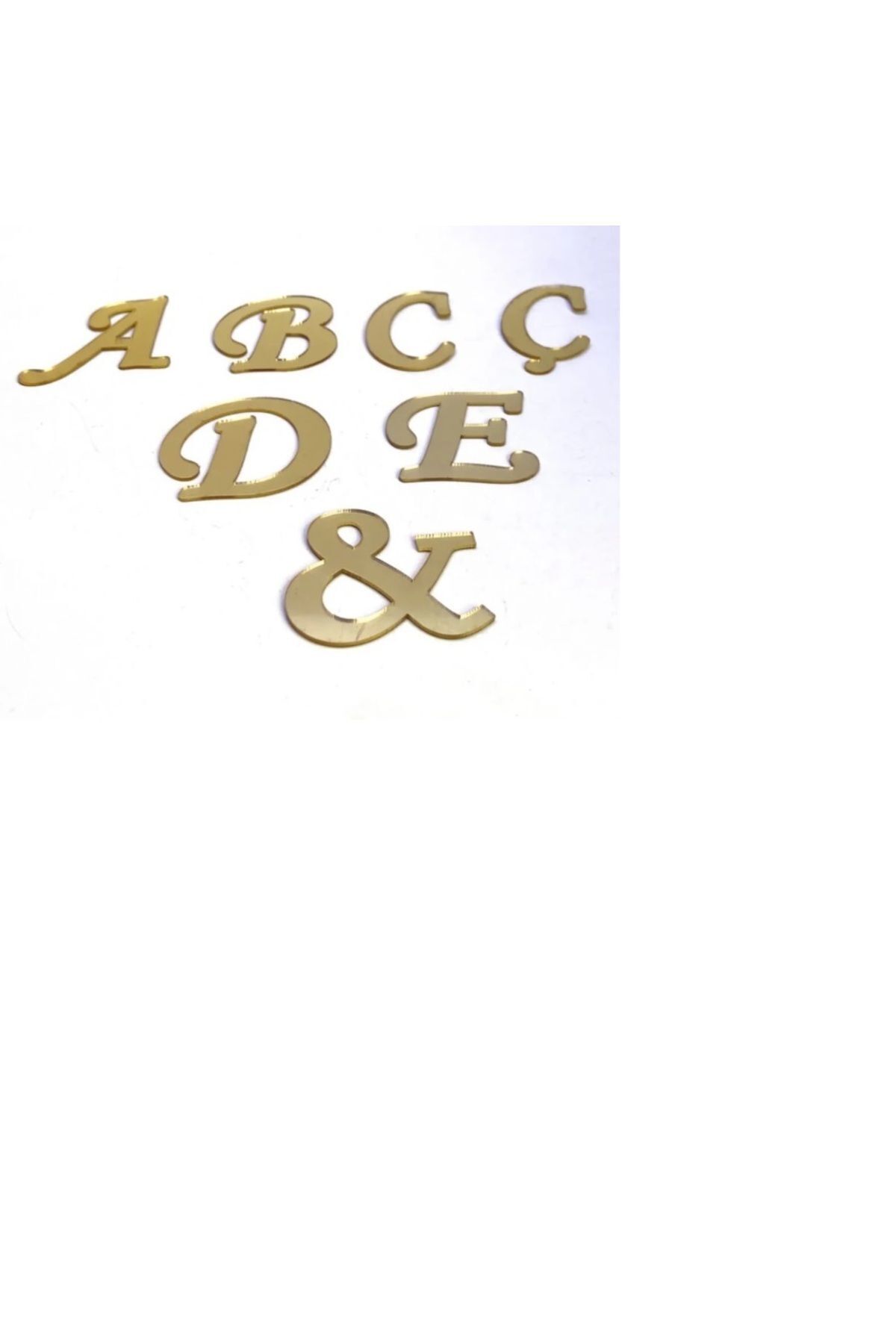 Yapışkanlı Pleksi Harfler 4 cm Çap, İstediğiniz Harfden 40 adet