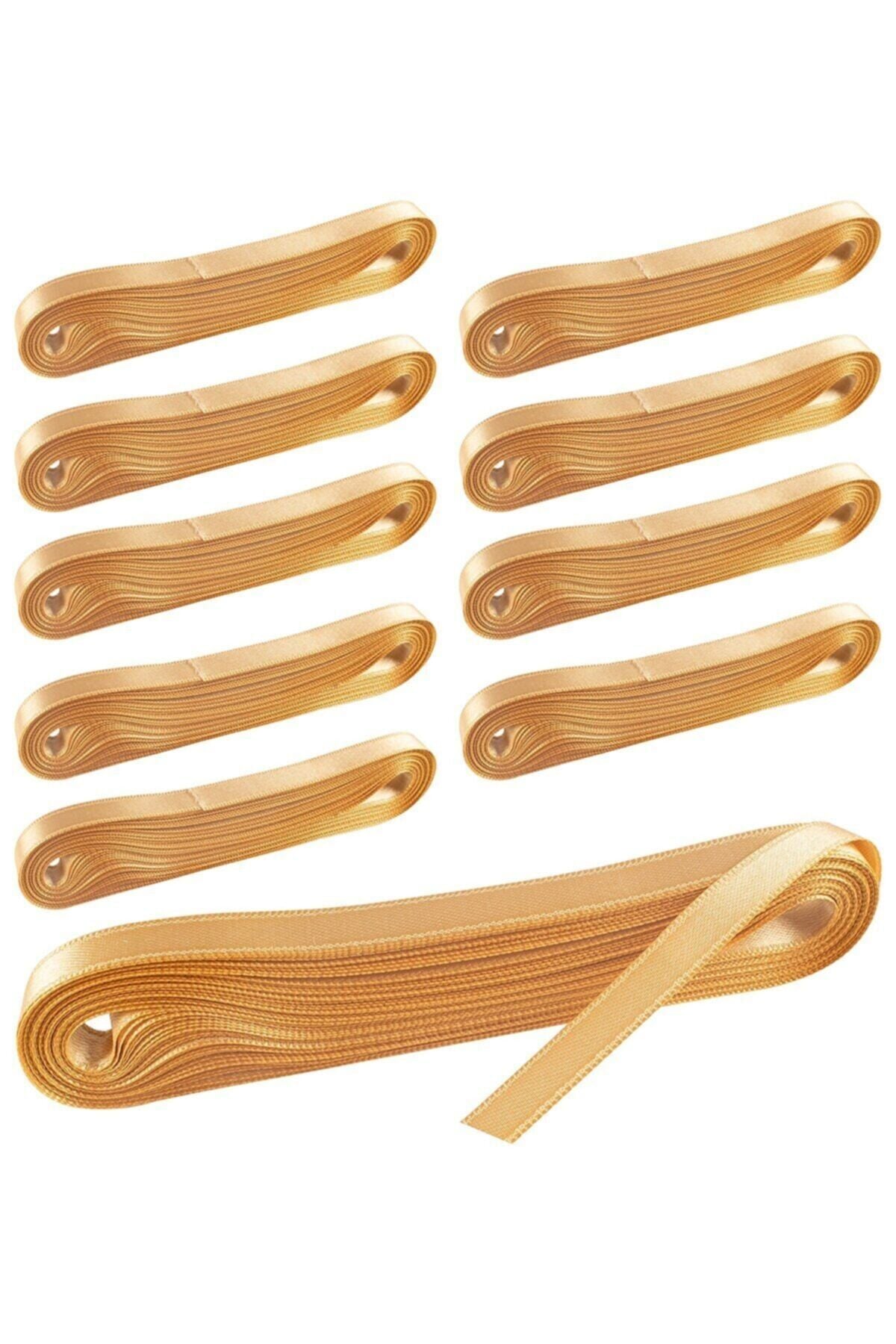 Saten Kurdela 10 Ad. 1 Cm Gold 10 Metre Gold