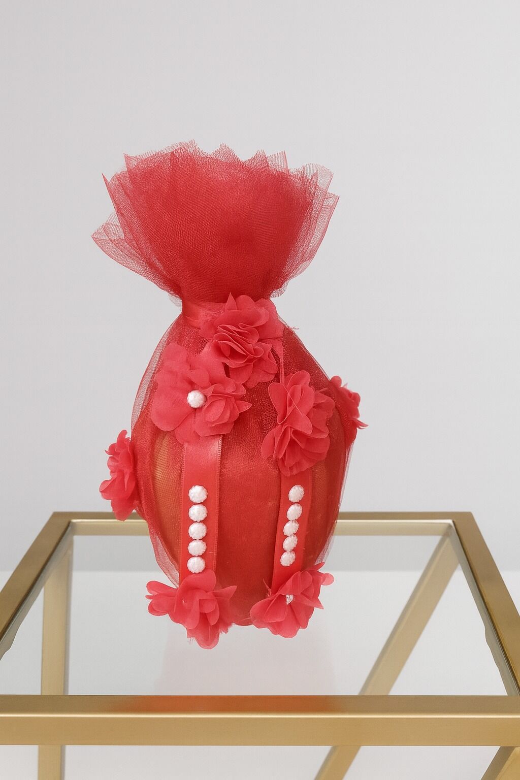 Kına Testi, Lüx Model Tüylü Lazer Güllü Testi Kınada Kırmak Için Testi, Hediyelik Testi