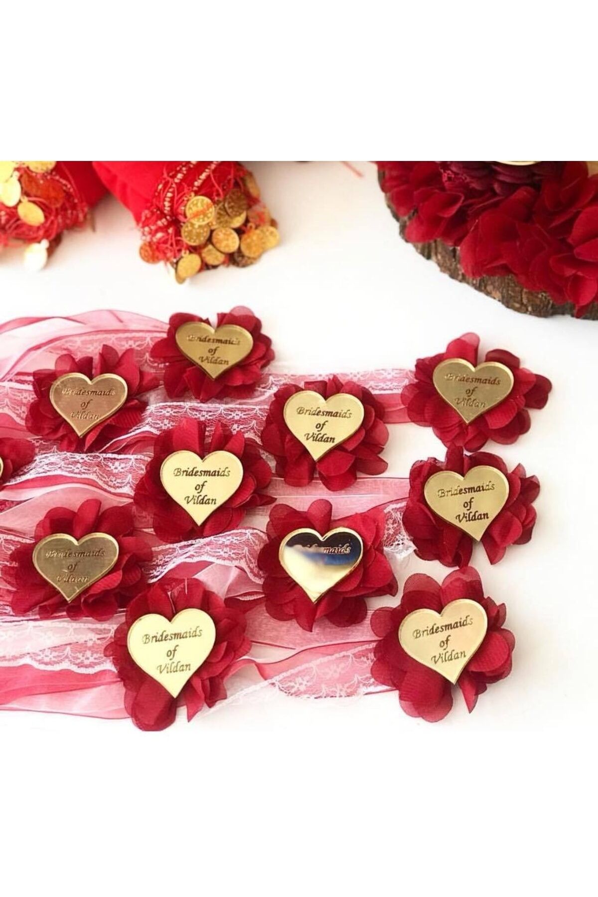 Kına Gecesi Kına Malzemesi Isme Özel Pleksi Nedime Bilekliği 10 Adet