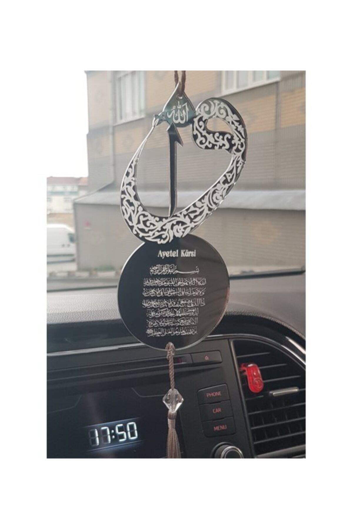 Elif Figürlü Vav Pleksi Araba Süsü