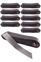 Saten Kurdela 10 Ad. 2 Cm Mor 10 Metre Gri