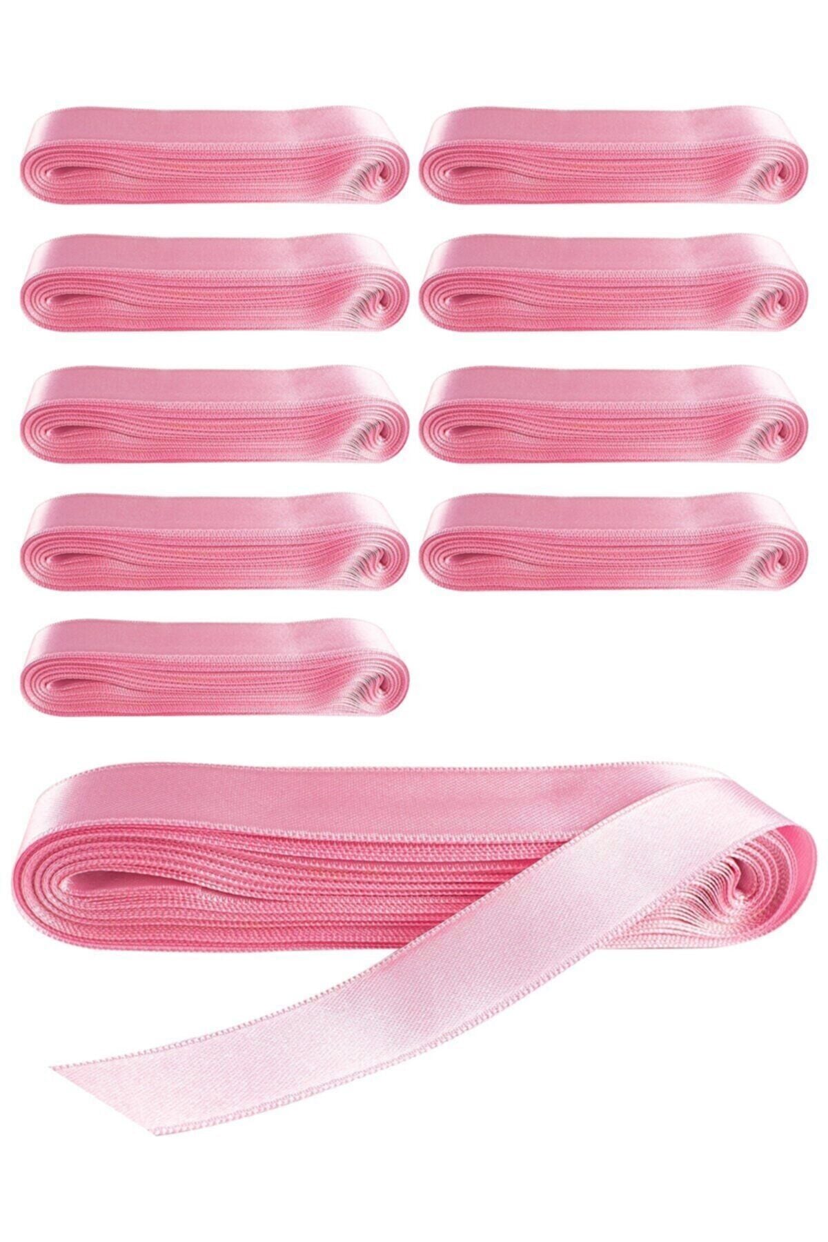 Saten Kurdela 10 Ad. 2 Cm Mor 10 Metre Pembe