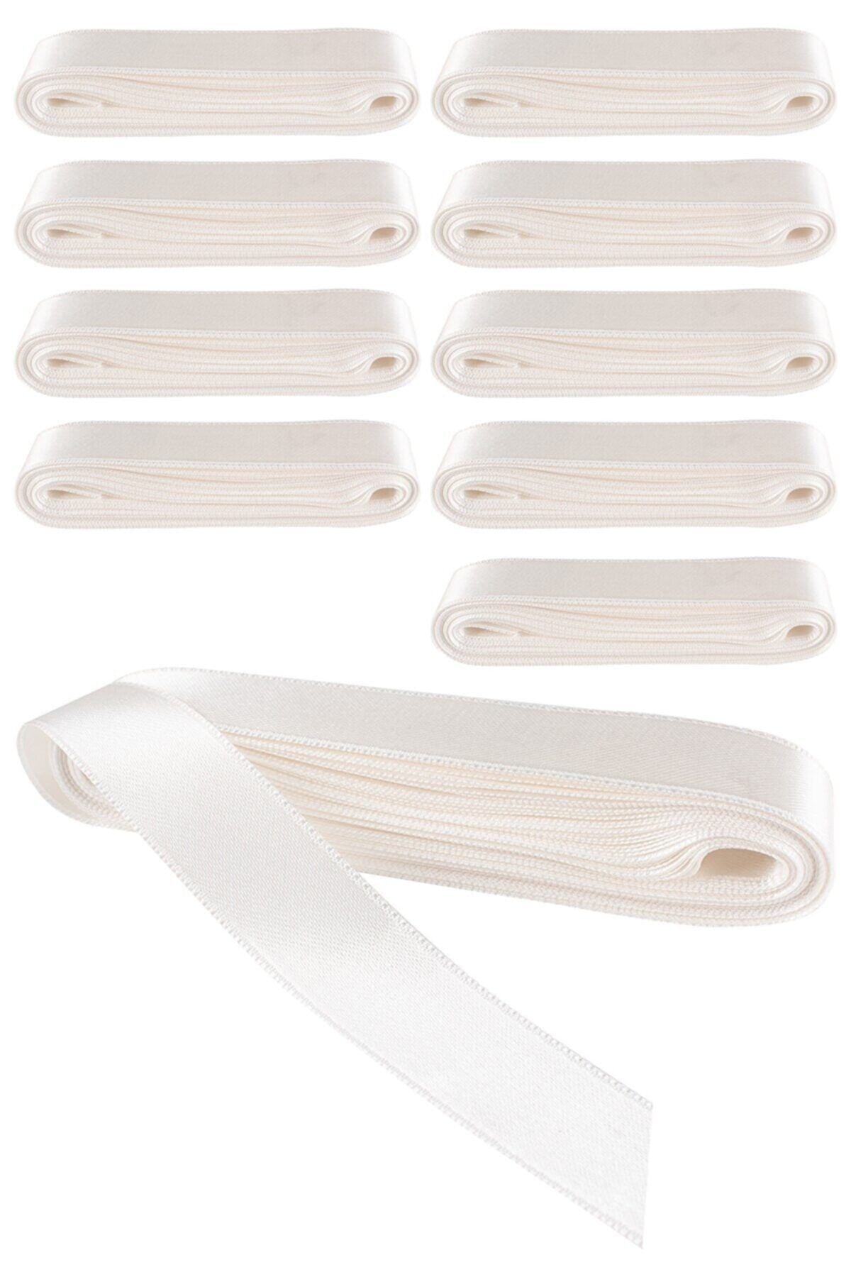 Saten Kurdela 10 Ad. 3 Cm Krem 10 Metre Krem
