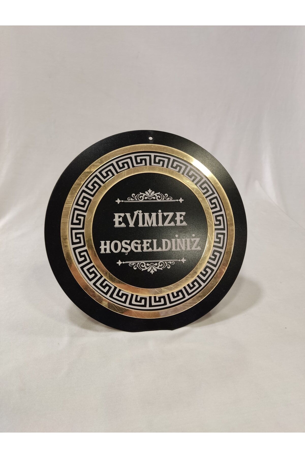Pleksi Ahşap Kapı Süsü Hoşgeldiniz Yazılı Kapı Süsü 23 Cm Gold