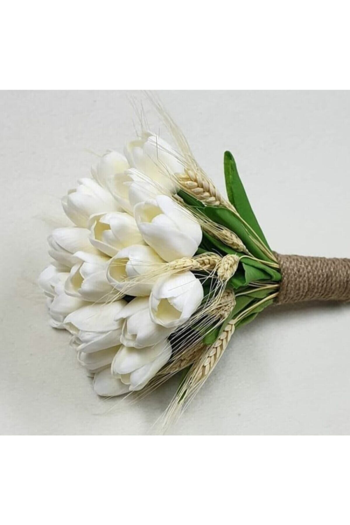 Gelin Buketi Islak Lale Gelin Eli Çiçeği Nişan Düğün Buketi