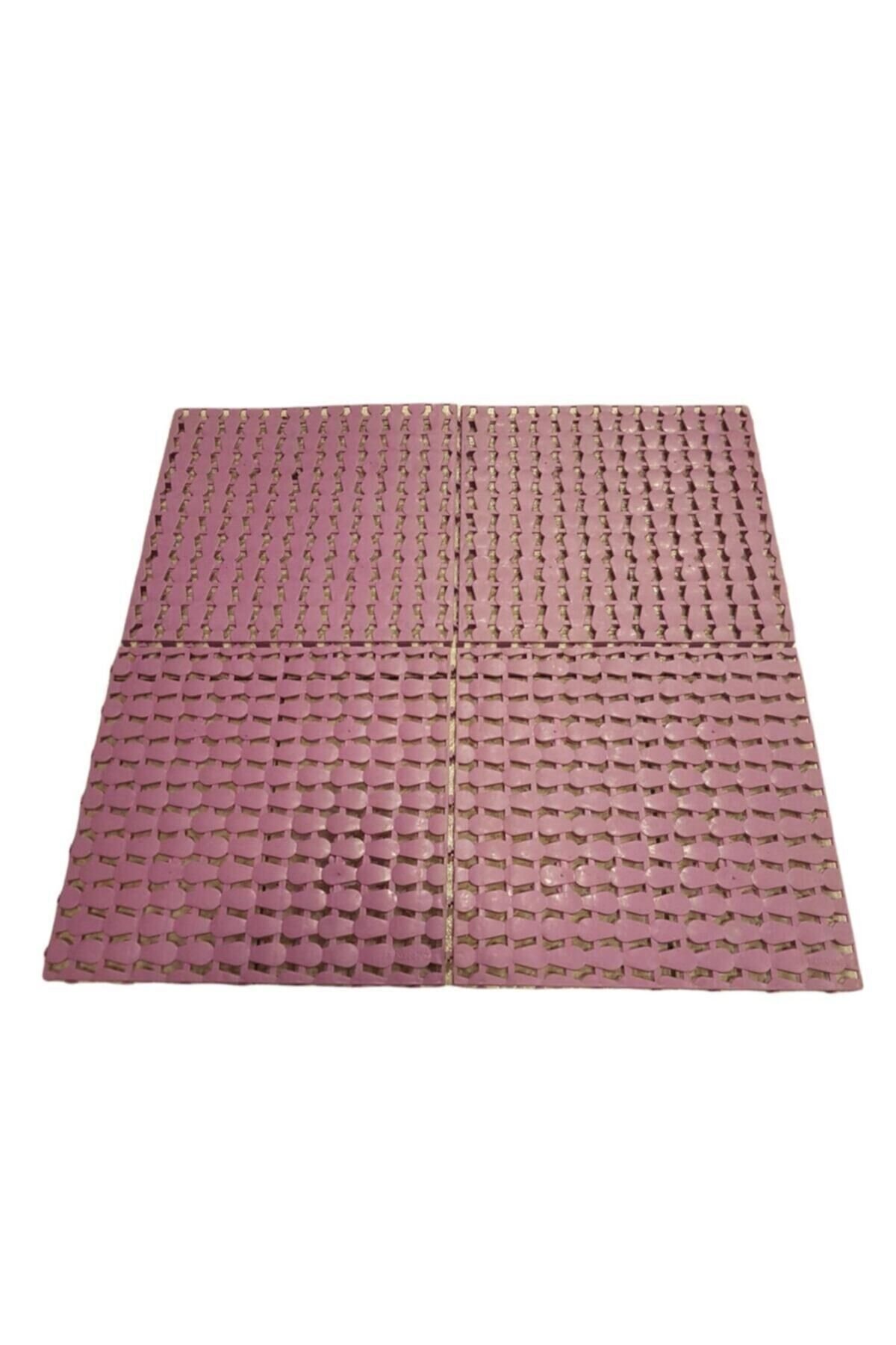 Yer Karosu Paspas Islak Zemin Döşeme Geçmeli Plastik Izgara 9 Adet (1m2) Lila