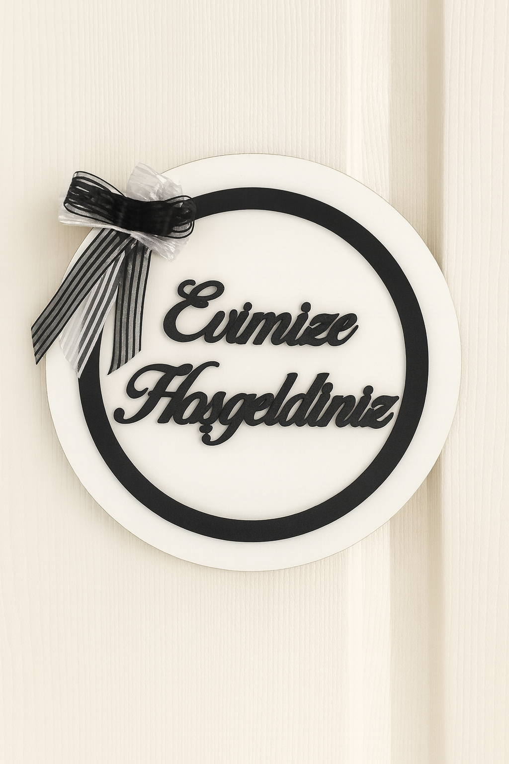 Ahşap Kapı Süsü Duvar Süsü, Duvar Dekoru Beyaz 24 Cm