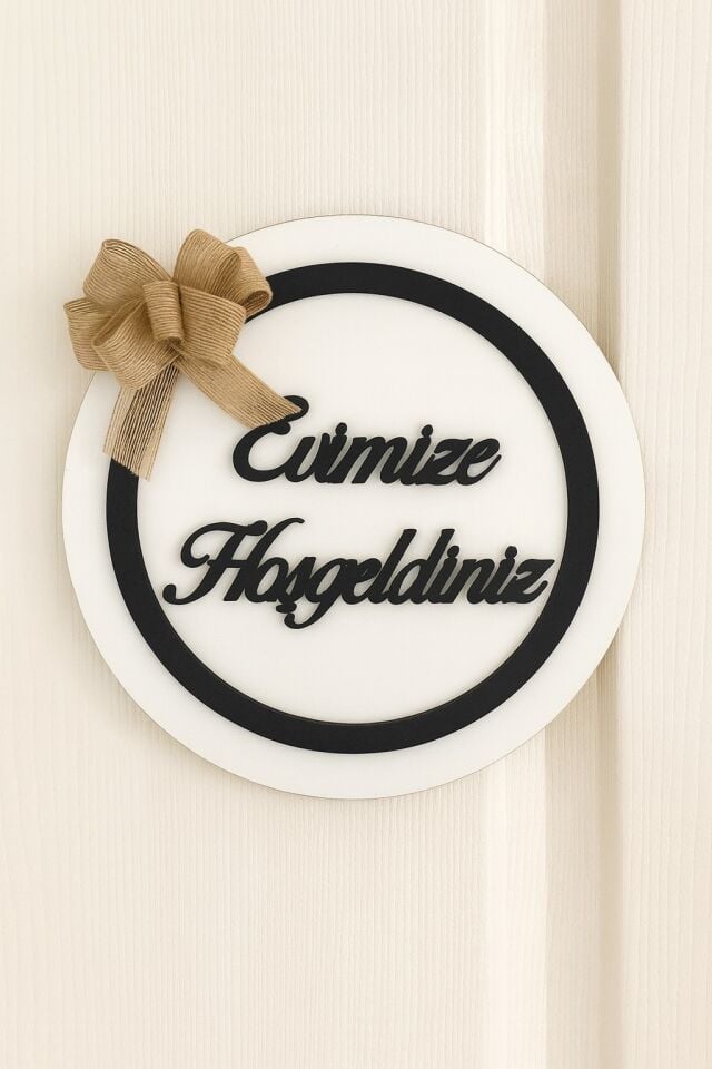 Ahşap Kapı Süsü Duvar Süsü, Duvar Dekoru Beyaz 24 Cm