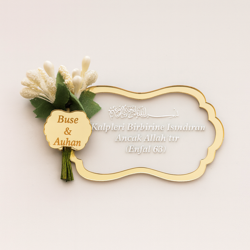 Söz Nişan Hediyeliği, Hediyelik Pleksi Magnet, Nikah Hatırası 30 Adet