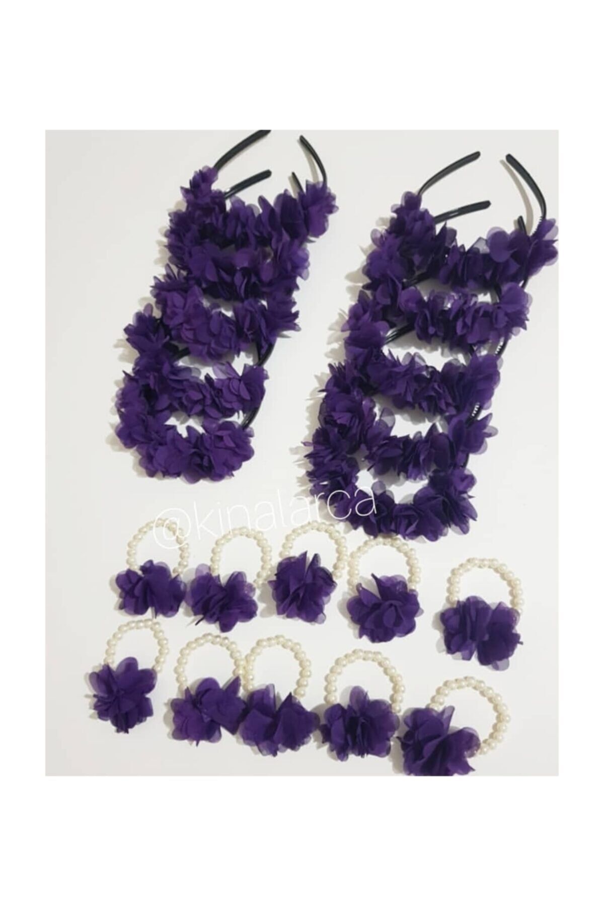 Kına Gecesi Nedime Bilekliği, Kına Tacı 10 Ar Adet Lacivert