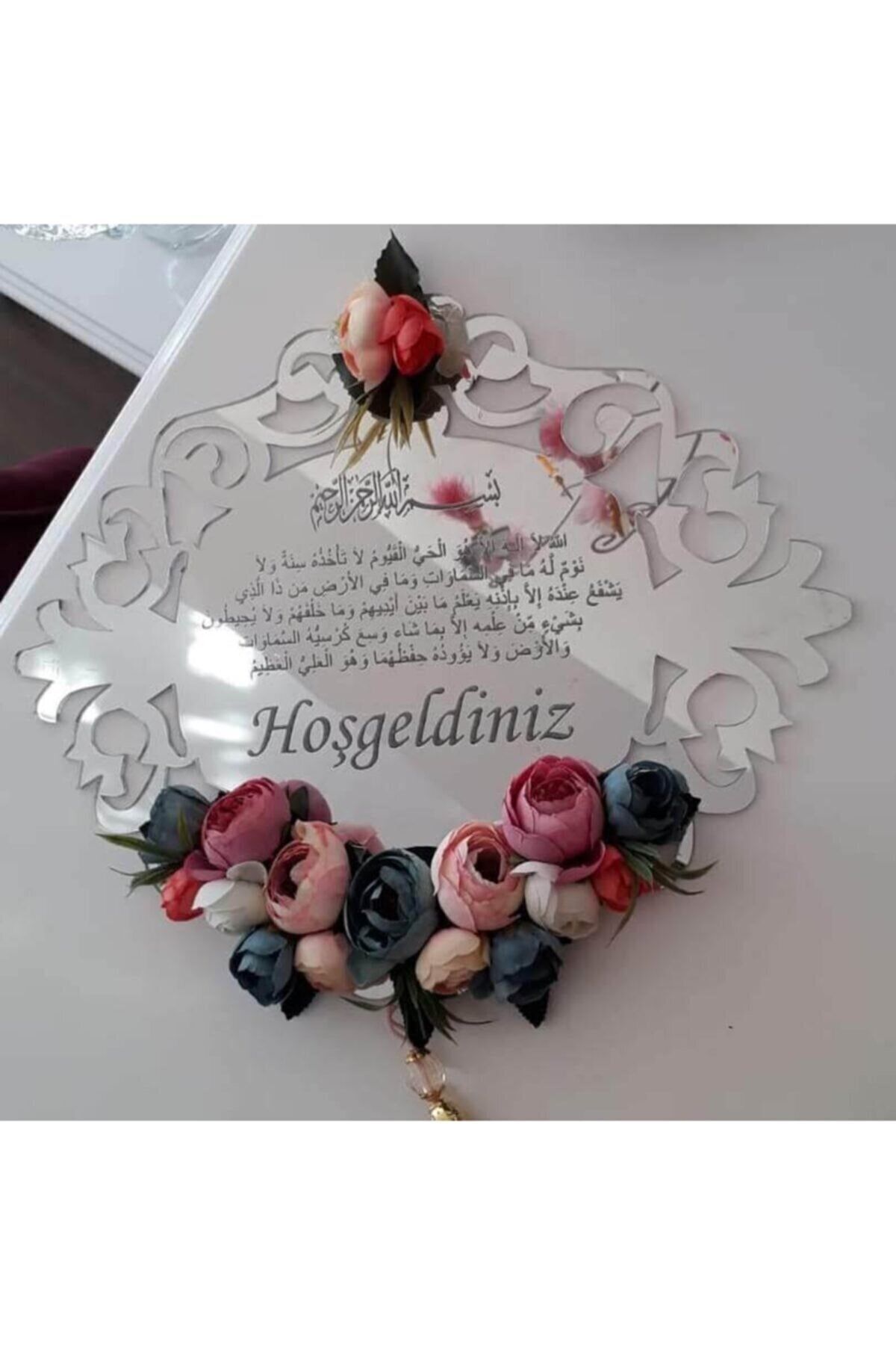Pleksi Kapı Duvar Süsü Kapı Aksesuarı Gümüş