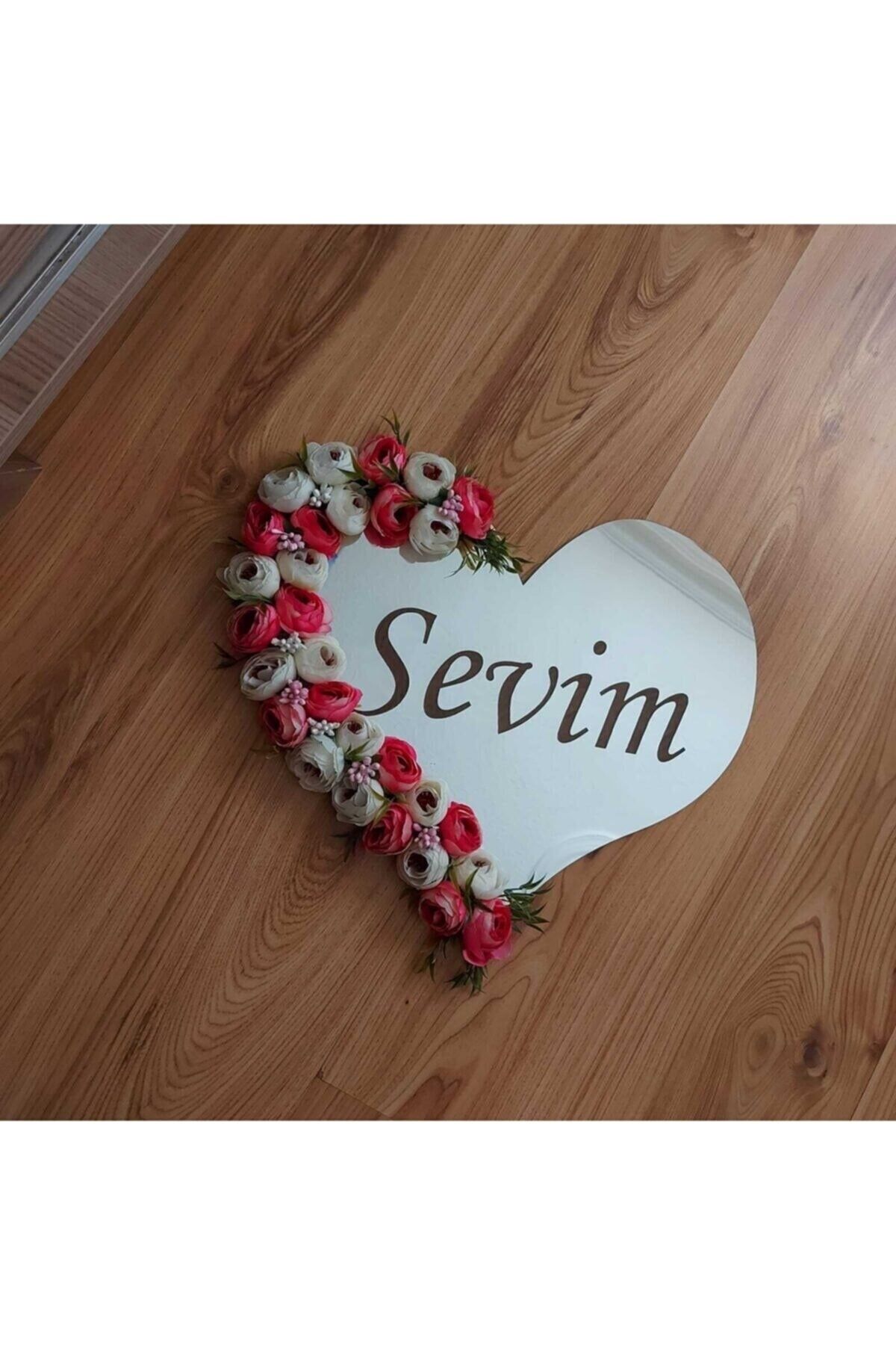 Kişiye Özel Gümüş Aynalı Kapı Süsü Kapı Aksesuarı Duvar Dekoru 28 cm Çapında Gümüş