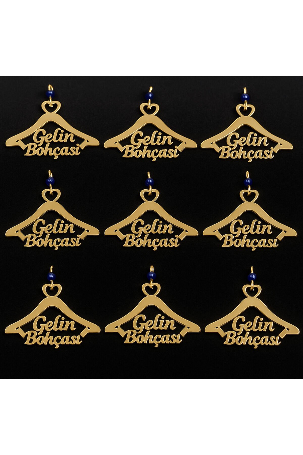 Pleksi Gelin Bohçası Yazısı Bohça Süsü 9 Adet