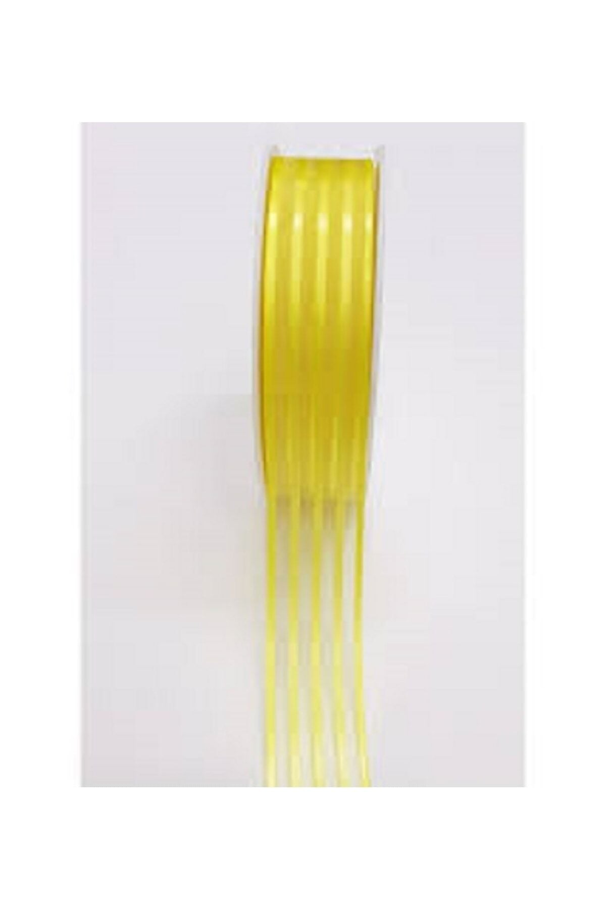 Şifon Çizgili Şeritli Kurdele 20 Mt 2,5 Cm Sari