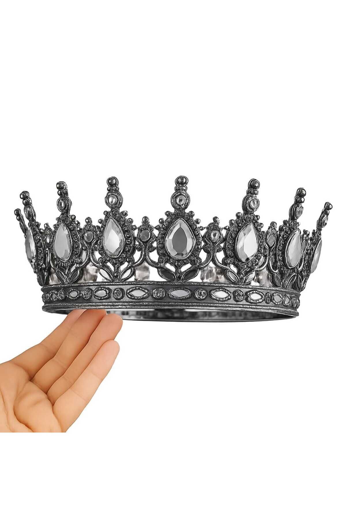 Pasta Taçı Doğum Günü Taçı Kral Tacı Pasta Süsü Brithday Taçı Yuvarlak Plastik Tac Kına Düğün Tacı