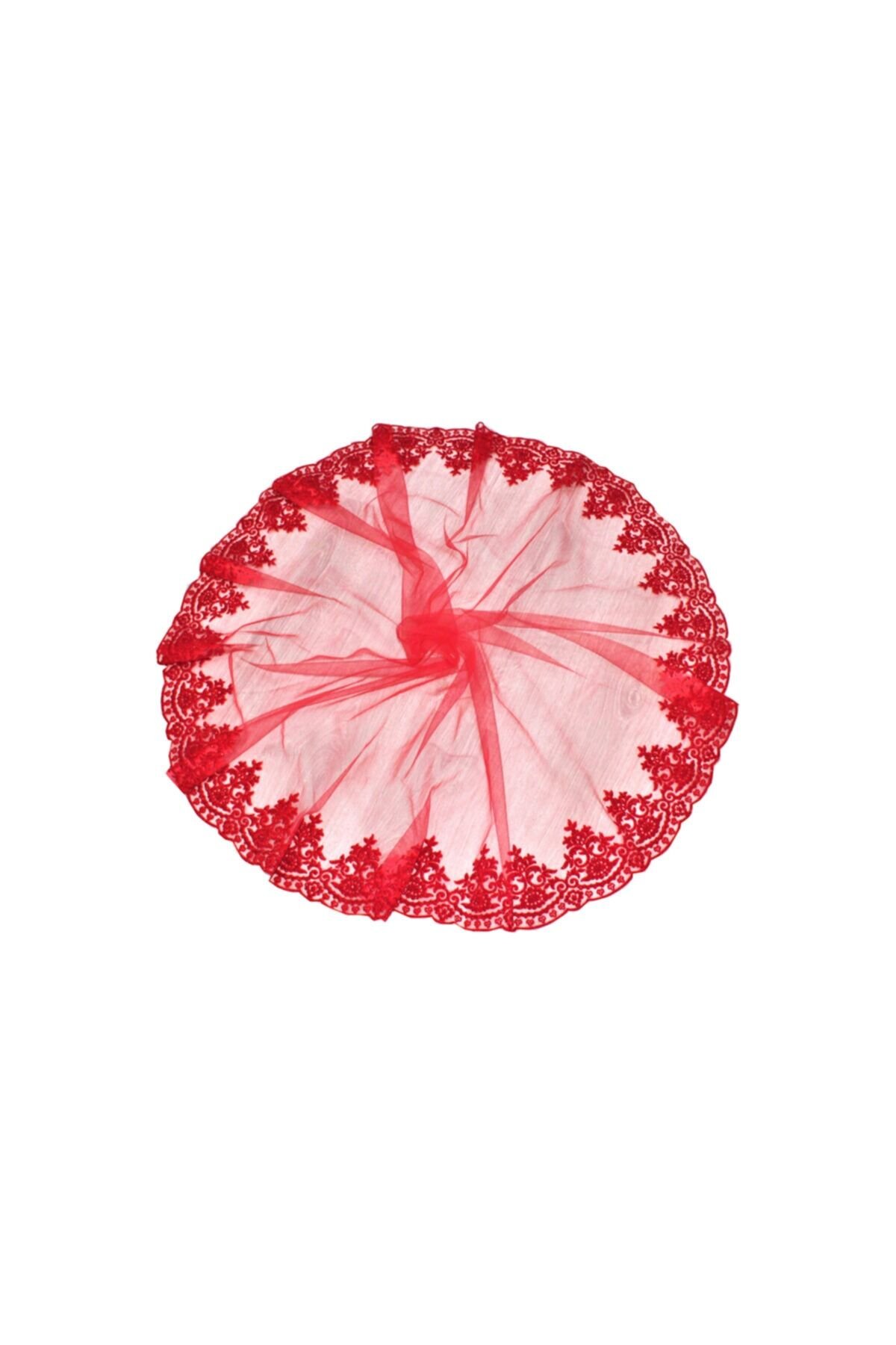 Kına Örtüsü Kadife Gelin Duvağı Bordo