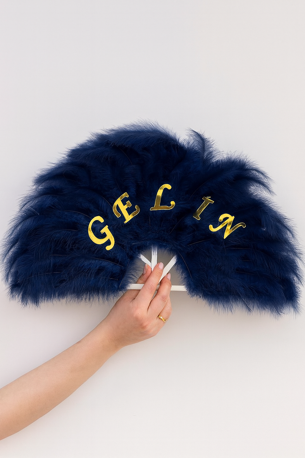 İsme Özel Büyük boy Kına Yelpazesi Tüylü Yelpaze Kına Malzemesi