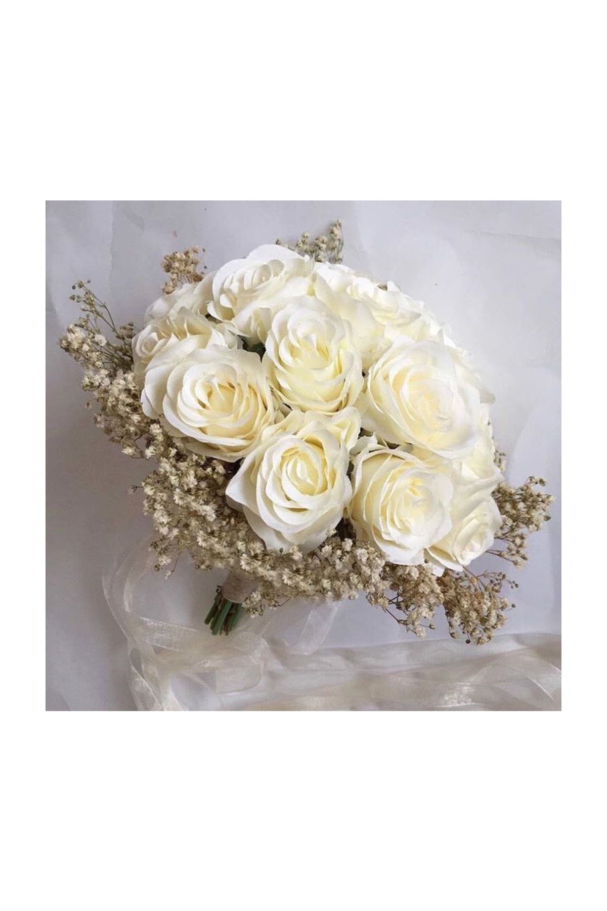 Gelin Çiçeği Gelin Buketi Gelin El Çiçeği Söz Nişan Düğün Aksesuarı Krem