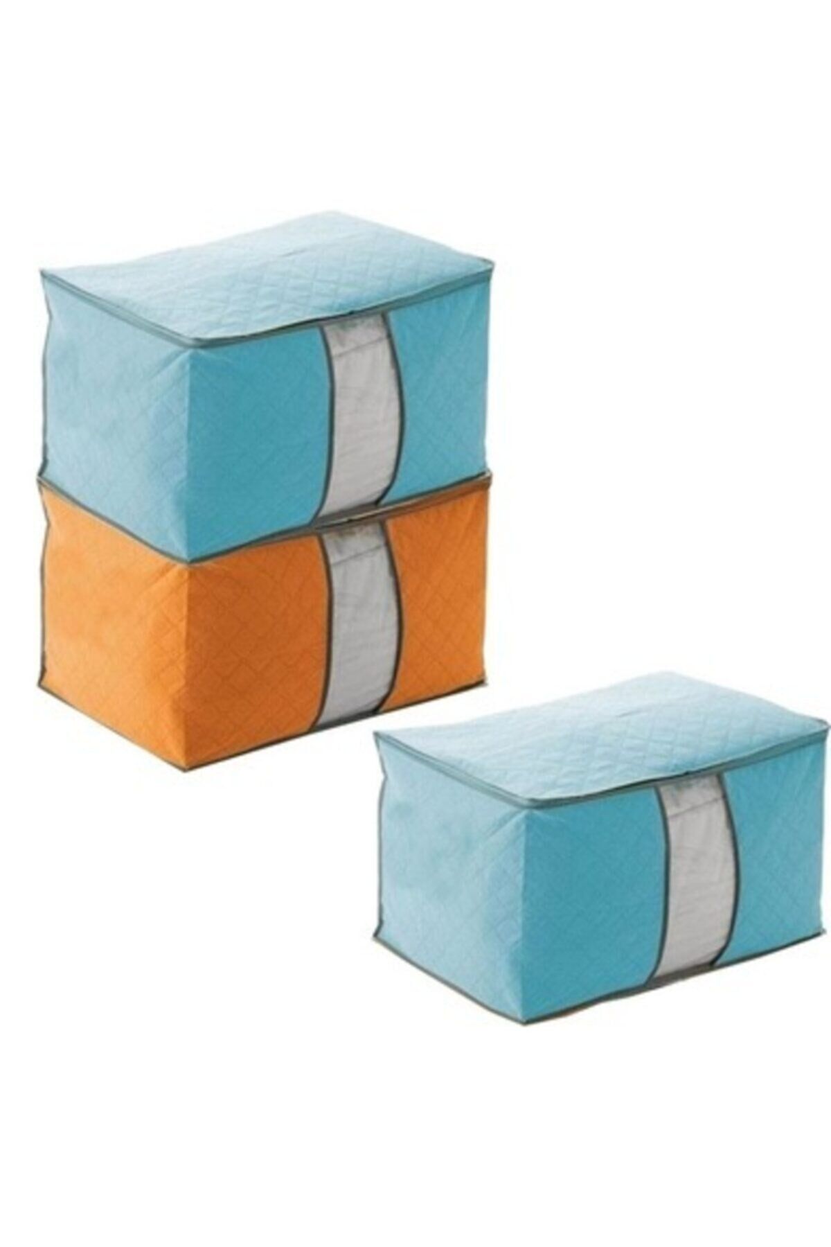 Sandık Tipi Pvc'li 5'li Yorgan Hurcu Renkli Yorgan Boyu Hurç