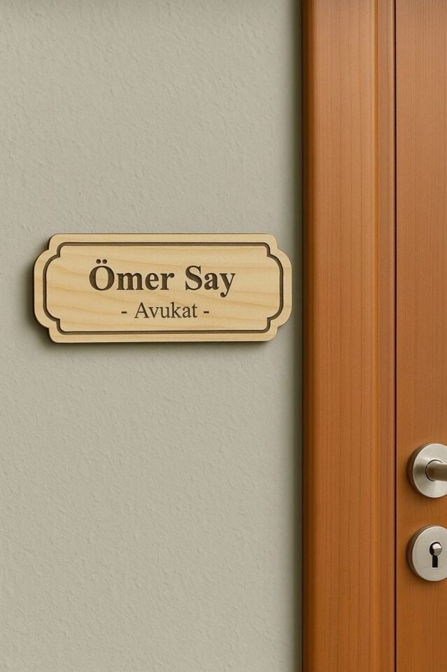 Ahşap Ofis Oda Kapı İsimliği Yönlendirme Tabelası Levhası Kişiselleştirilebilir