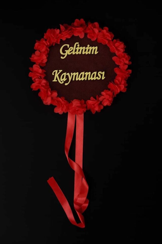 Gelinin Kaynanasına Özel Kına Tefi Kına Malzemeleri Def Zilli Def Çıngıraklı Tef vurmalı çalgı Kırmızı