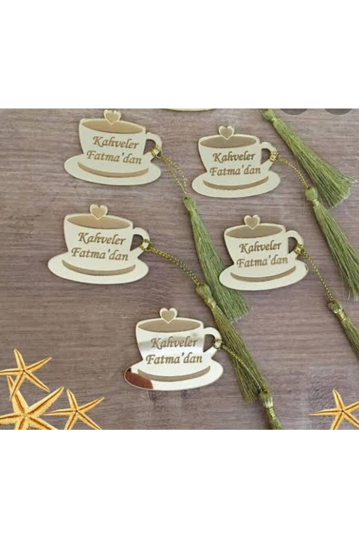 Pleksi Kız Isteme Magneti Kahve Magneti 15 Adet Gold