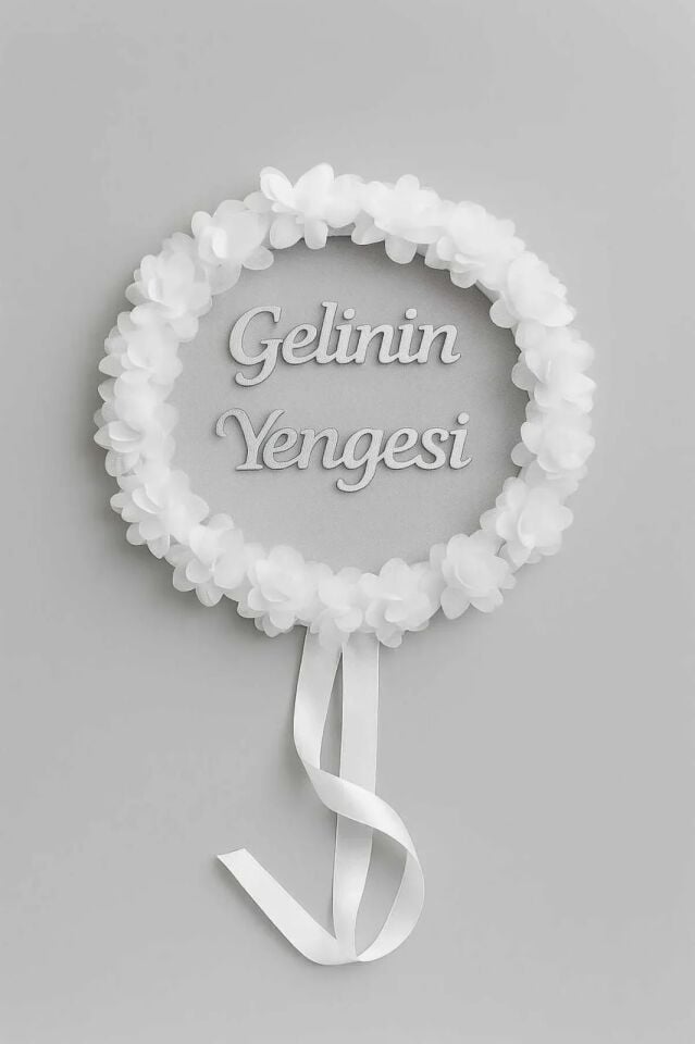 Gelinin Yengesine Özel Kına Tefi Kına Malzemeleri Def vurmalı tef Zilli Tef Çıngırak Beyaz