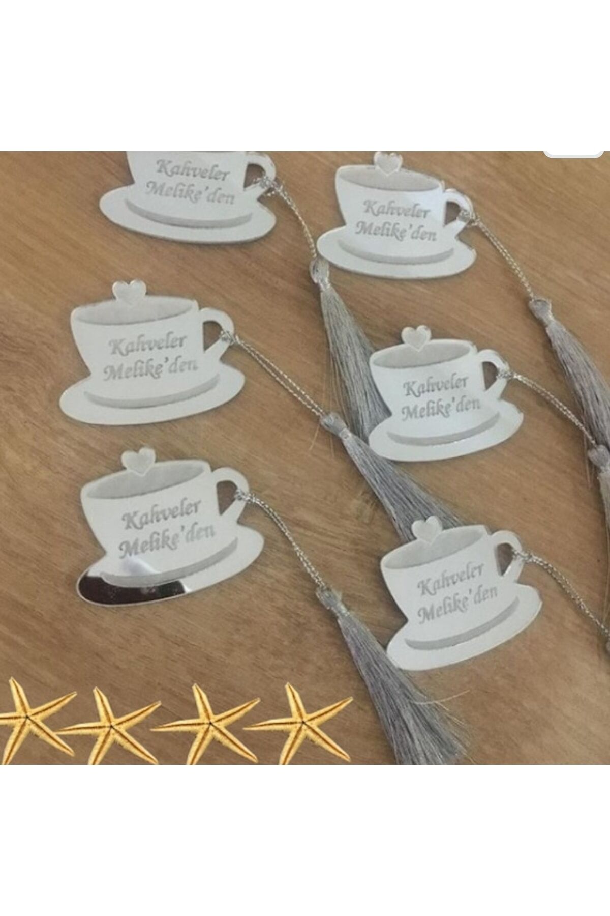 Pleksi Kız Isteme Magneti Kahve Magneti 15 Adet Gümüş