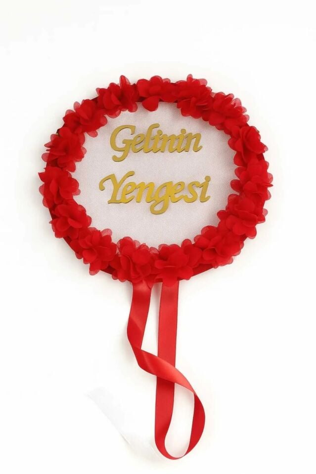 Gelinin Yengesine Özel Kına Tefi Kına Malzemeleri Def vurmalı tef Zilli Tef Çıngırak Kırmızı