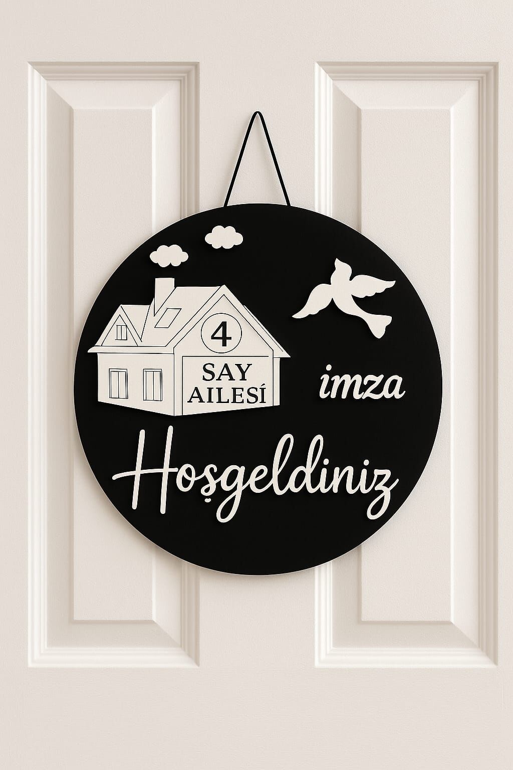 Evimize Hoşgeldiniz Kapı Süsü Kapı İsimliği Aile İsimli