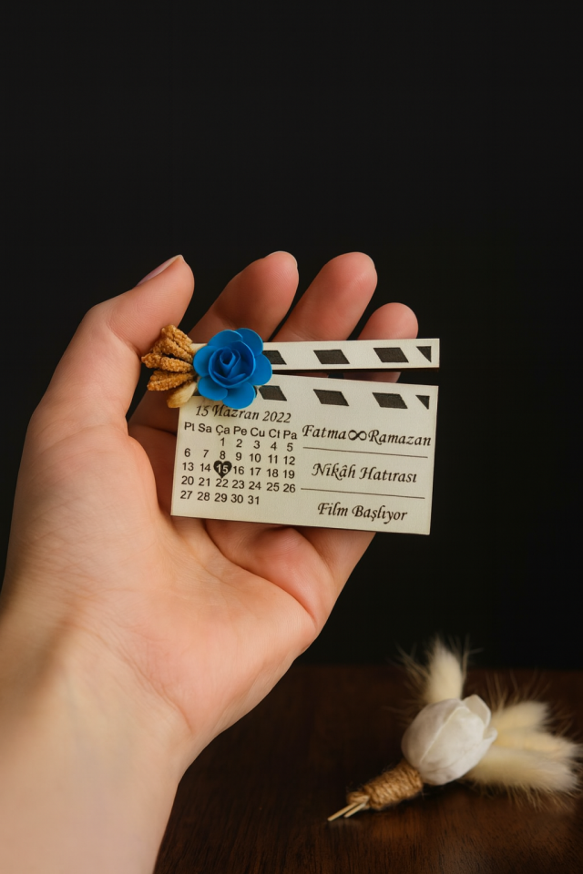 Nişan Söz Nikah Düğün Hatırası Magneti 30 Adet Film Başlıyor Magnet
