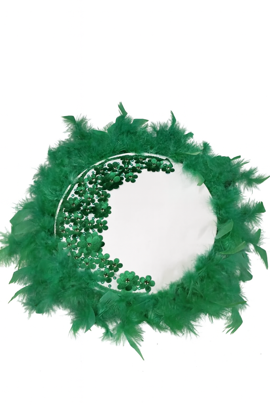 Isme Özel Kına Tefi Otriş Süslü Tüylü Deri Tef Vurmalı Çalgı Def