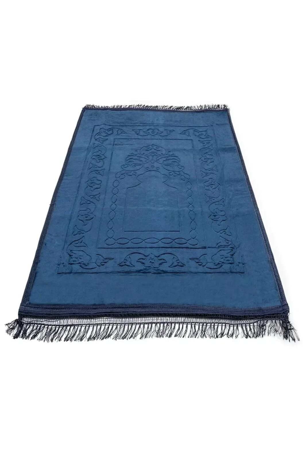 Çeyizlik Hediyelik Kadife Saçaklı Gelin Nişan Bohça Kabartma Namazlık Lüx Seccade Pelüş Seccade