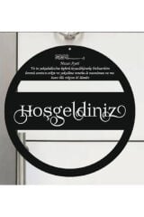 Nazar Dualı Ahşap Kapı Süsü Evimize Hoşgeldiniz Duvar Süsü Duvar Dekoru 23 Cm Çapında