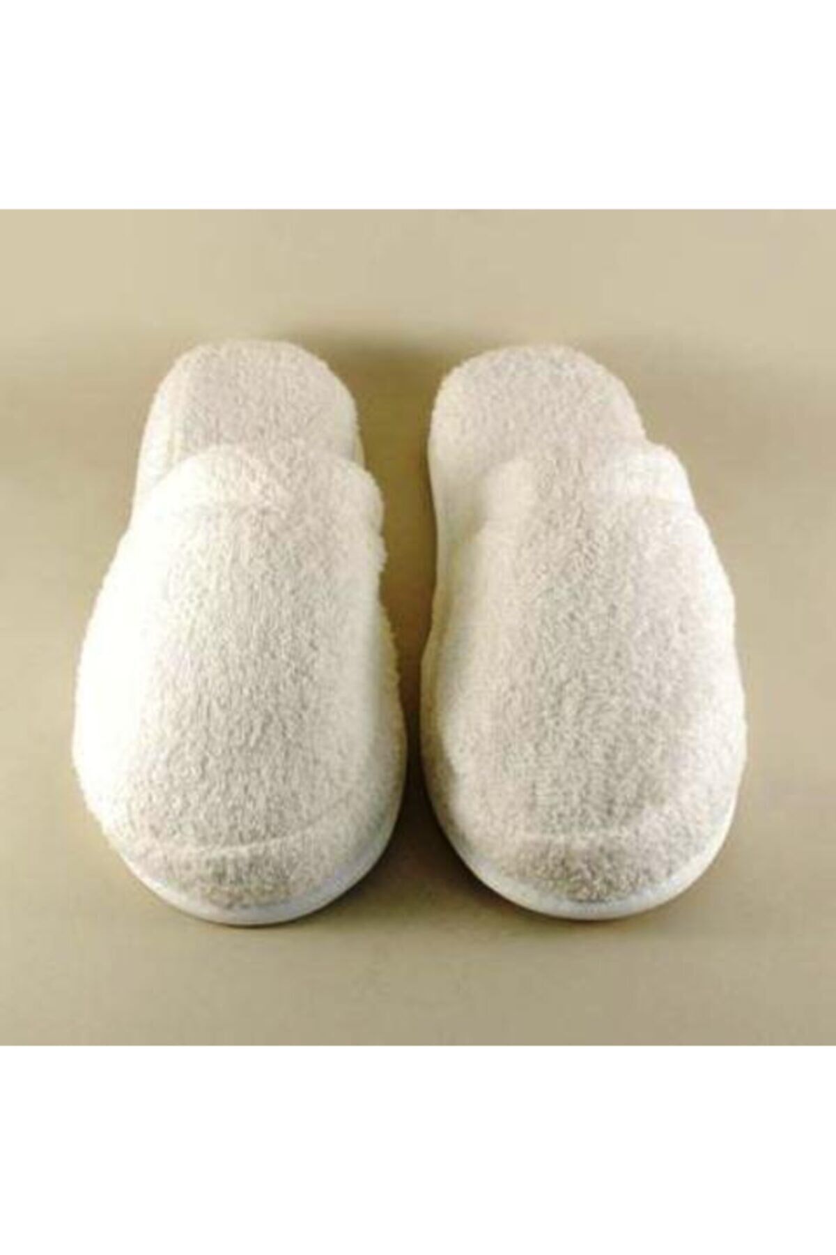 Yüksek Tabanlı Havlu Terlik, Banyo Terliği Krem 39-40