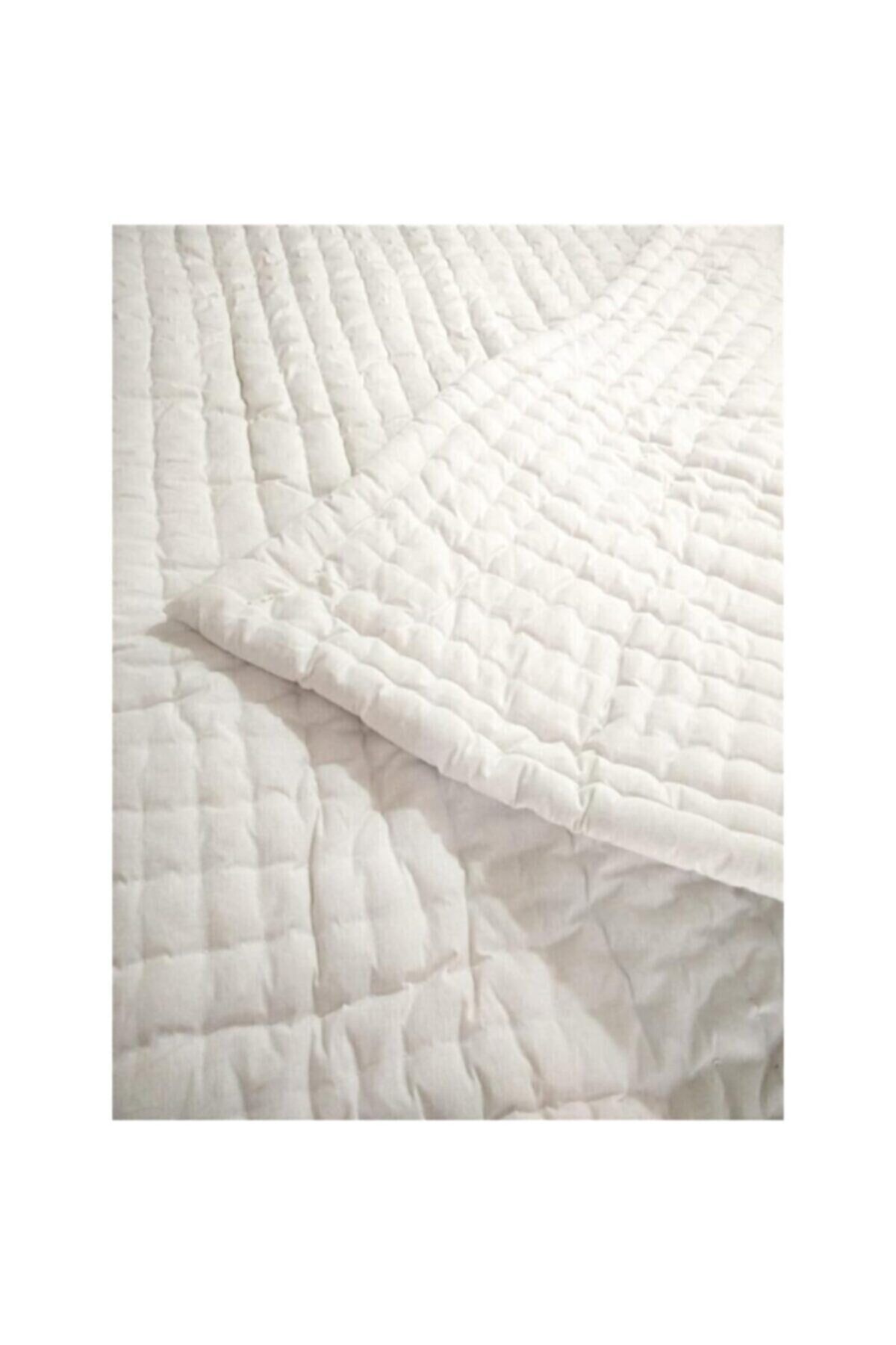 Doğal Yün El Sırıması Çift Kişilik Sırıtma Yün Yorgan Beyaz 195 X 215