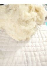 Doğal Yün El Sırıması Tek Kişilik Sırıtma Yün Yorgan Beyaz
