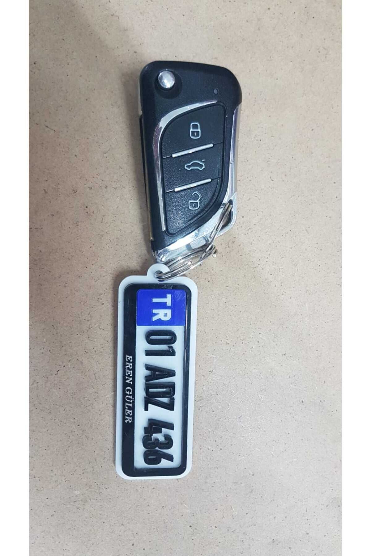 Kişiye Özel Plakalı Pleksi Anahtarlık