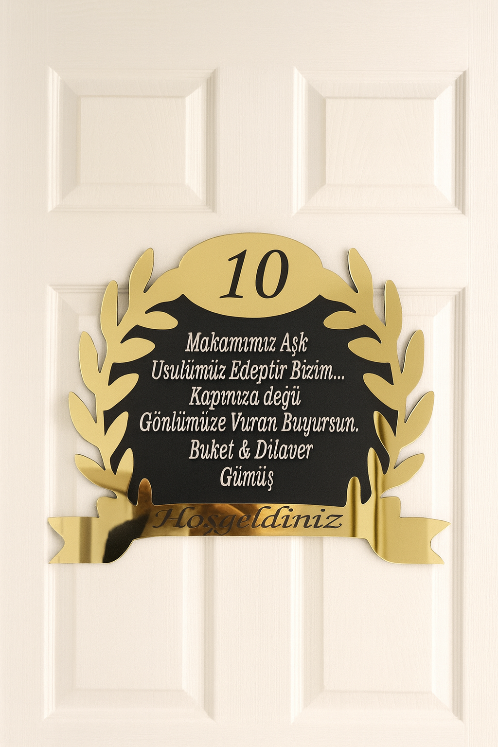Hoşgeldiniz Yazılı Kapı Isimliği Kapı Süsü Duvar Süsü Duvar Dekoru