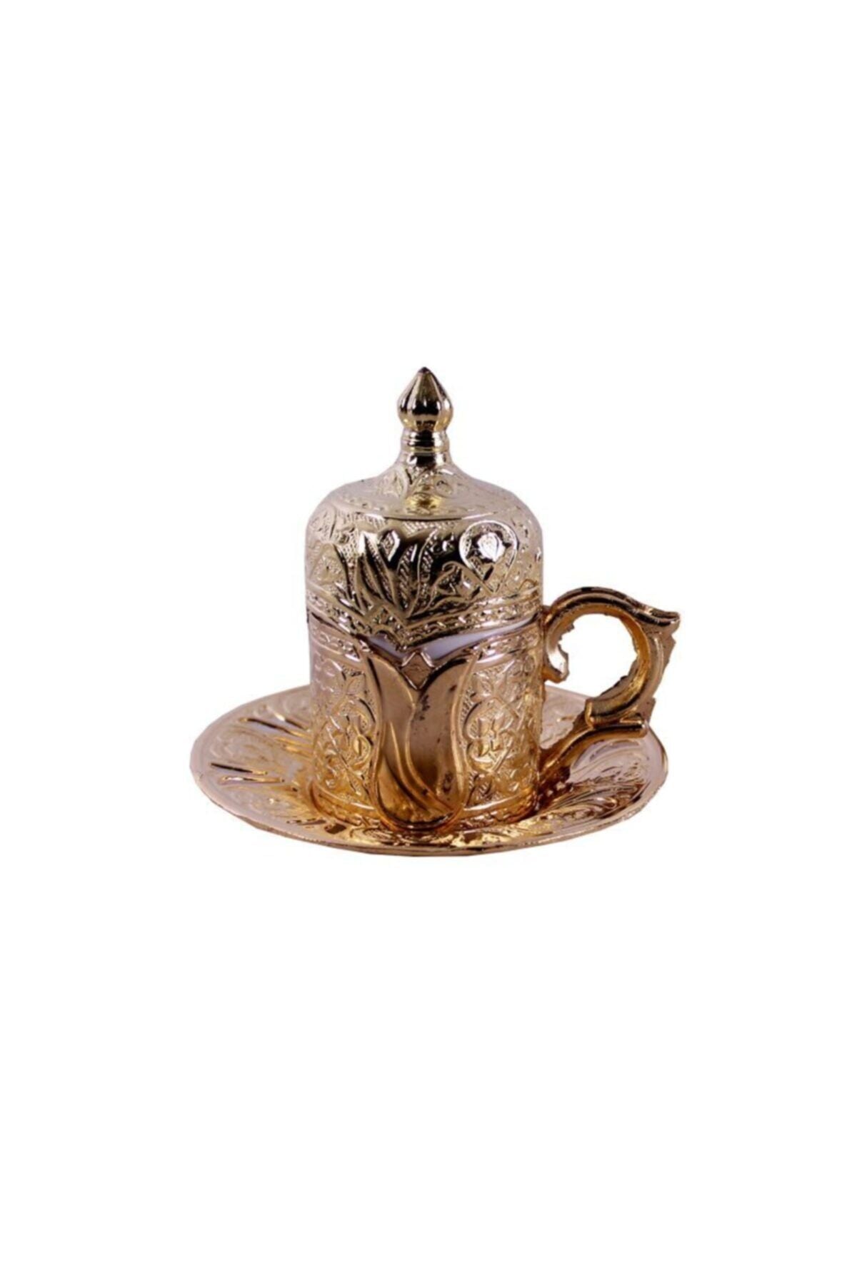 Laleli Gold Metal Damat Fincanı Gold